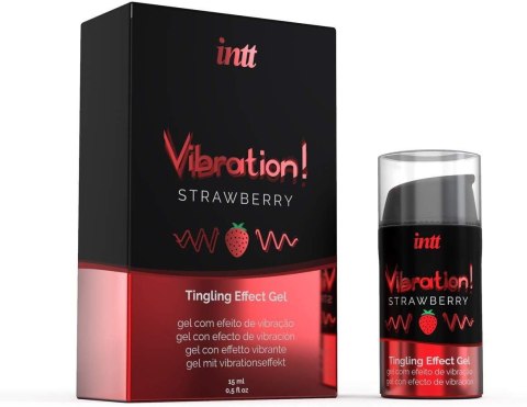 Wibrator w płynie truskawka VIBRATION STRAWBERRY 15ml INTT