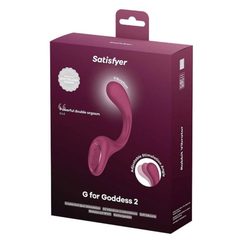 Wibrator Do Punktu G -Goddess 2 Wine Red-Satisfyer