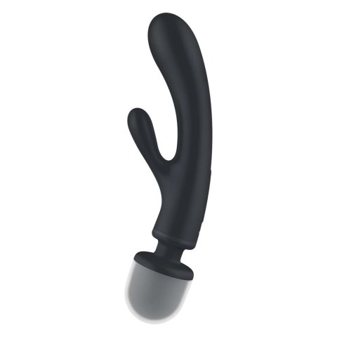 Wibrator króliczek z masażerem czarny Triple Lover Satisfyer