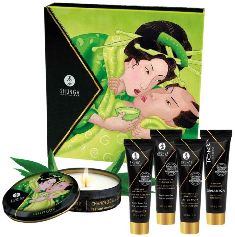 Zestaw kosmetyków o zapachu zielonej herbaty Geisha's Secret Kit Organica Exotic Green Tea 5szt. SHUNGA
