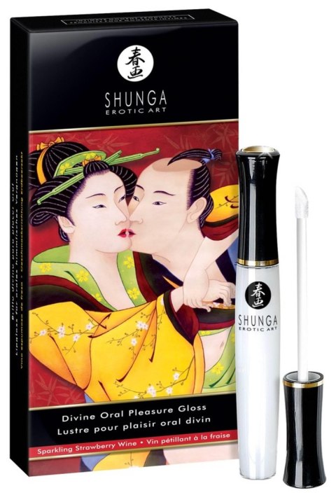 Błyszczyk do seksu oralnego stymulujący wino truskawkowe LIPGLOSS Strawberry Sparkling Wine 10ml SHUNGA