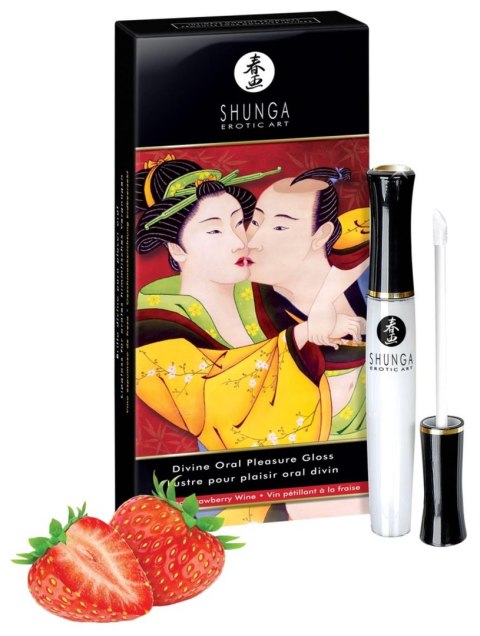 Błyszczyk do seksu oralnego stymulujący wino truskawkowe LIPGLOSS Strawberry Sparkling Wine 10ml SHUNGA