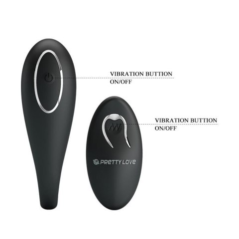 Jajeczko Wibrator Z Pilotem Czarny -PRETTY LOVE