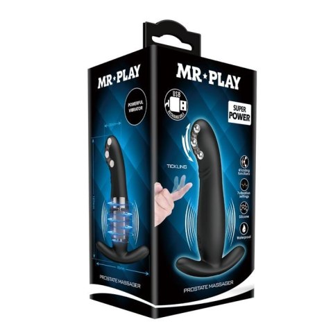 Wibrujący Masażer Prostaty USB 7 Funkcji Silikonowy Z Uchwytem