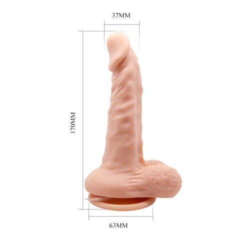 Realistyczny Wibrator Anatomiczny Rotacyjny Z Przyssawką Cielisty 17 cm– Baile