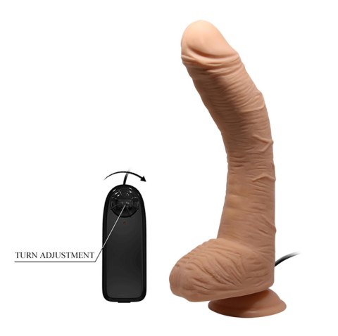 Realistyczny Wibrator Anatomiczny Z Punktem G I Przyssawką XXL Cielisty 28 cm– Baile