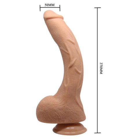 Realistyczny Wibrator Anatomiczny Z Przyssawką XXL Cielisty 27 cm – Baile