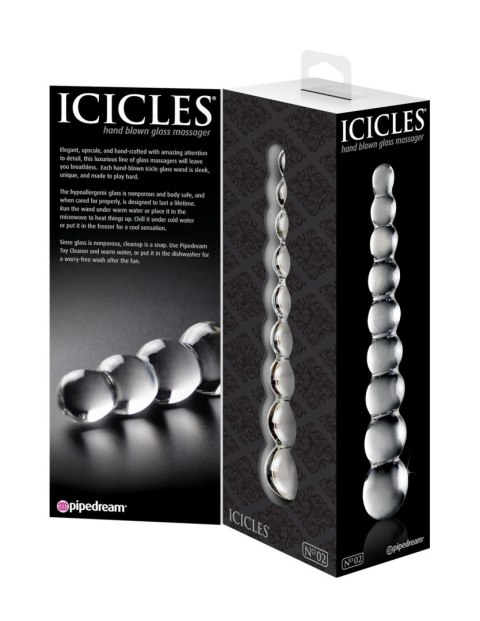 Dildo szklane kulki przeźroczyste No. 2 Icicles