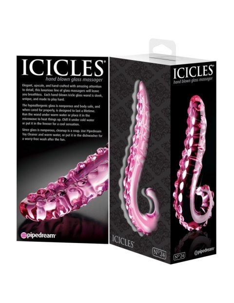 Dildo szklane macka różowe No. 24 Icicles