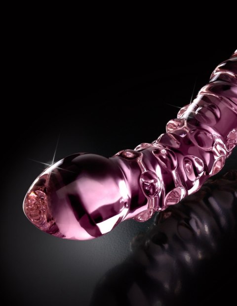 Dildo szklane dwustronne różowe No. 55 Icicles