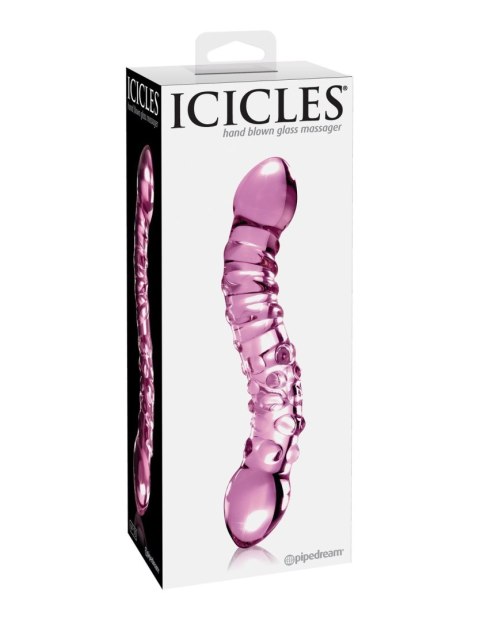Dildo szklane dwustronne różowe No. 55 Icicles