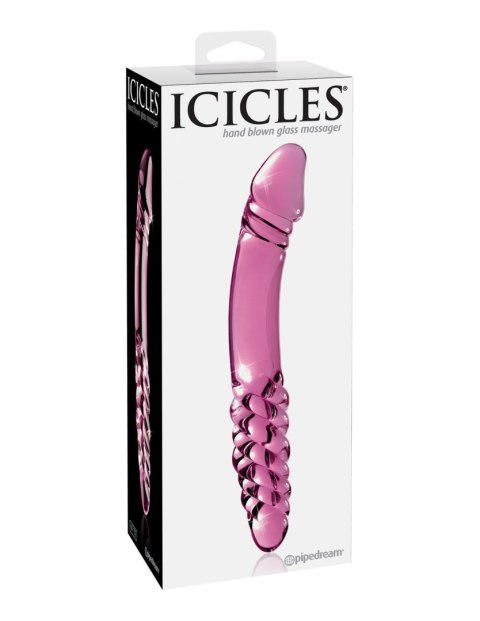 Dildo szklane dwustronne różowe No. 57 Icicles