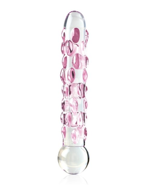 Dildo szklane z wypustkami przeźroczyste No. 7 Icicles