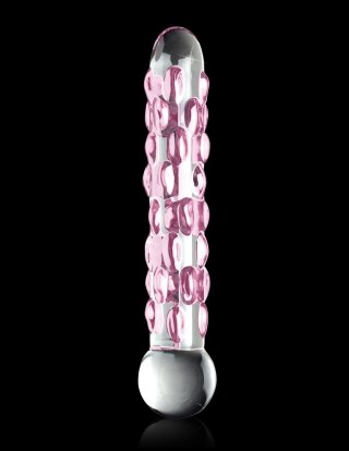 Dildo szklane z wypustkami przeźroczyste No. 7 Icicles