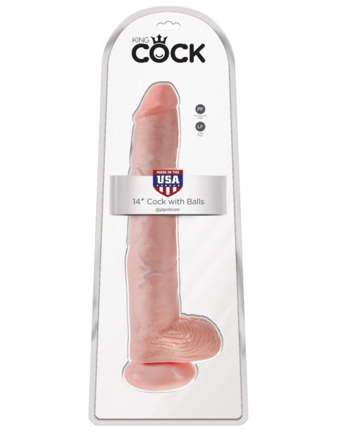 Dildo realistyczne cieliste 35.5cm King Cock