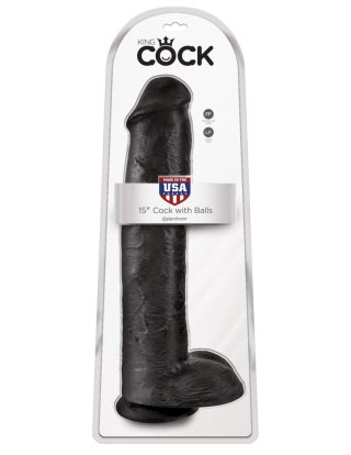 Dildo realistyczne czarne 38cm King Cock