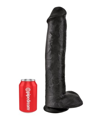 Dildo realistyczne czarne 38cm King Cock