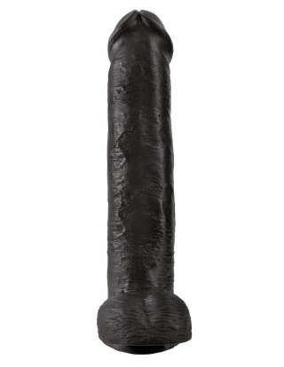 Dildo realistyczne czarne 38cm King Cock