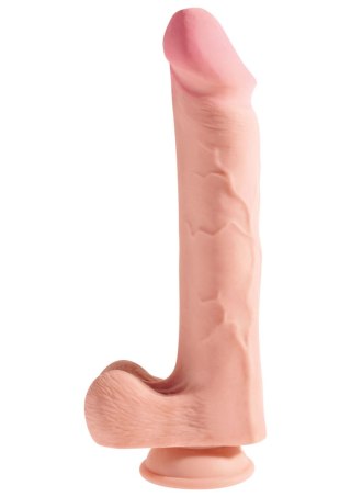 Dildo realistyczne cieliste 30.5cm Triple Density with Balls King Cock