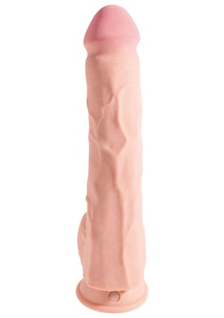 Dildo realistyczne cieliste 30.5cm Triple Density with Balls King Cock