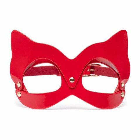 Maska na oczy High Gloss Cat Mask Red/Gold Kinky Diva Kinky Diva