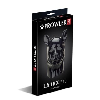 Maska na twarz czarna świnia Prowler RED Latex Pig Hood
