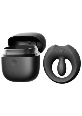 Pierścień Erekcyjny Dla Par Wibrujący, Czarny-Apis Vibrating Couples Ring Black