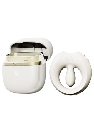 Pierścień Erekcyjny Dla Par Wibrujący, Biały-Apis Vibrating Couples Ring White