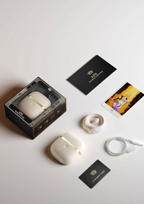 Pierścień Erekcyjny Dla Par Wibrujący, Biały-Apis Vibrating Couples Ring White