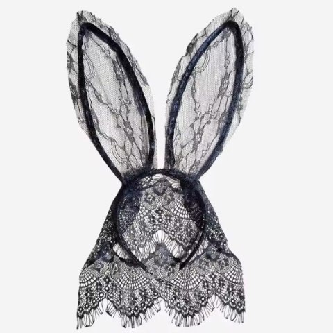 Maska królika Bunny Mask Voile Lace Kinky Diva
