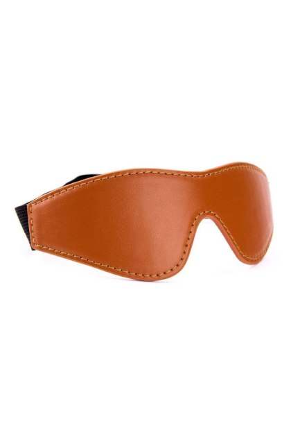 Maska na oczy brązowa z wegańskiej skóry BLAZE ELITE MASK COGNAC