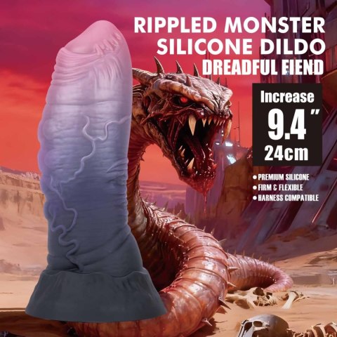 Dildo silikonowe z przyssawką 24cm Power Monsters Dreadful Fiend BAILE