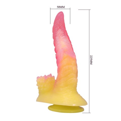 Dildo silikonowe z przyssawką i żłobieniami 22.5cm Power Monsters Flamebeast BAILE