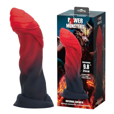 Dildo z przyssawką falowane 25cm Power Monsters Infernal Goliath BAILE