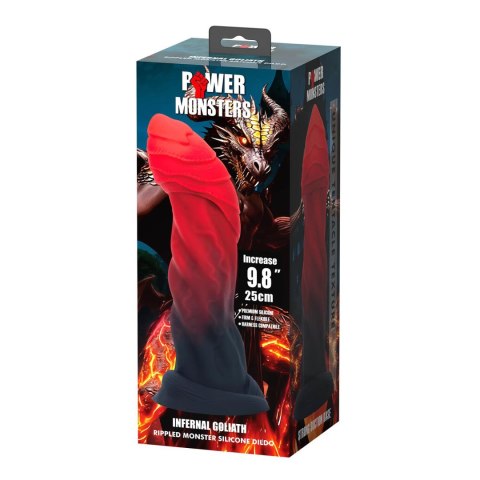 Dildo z przyssawką falowane 25cm Power Monsters Infernal Goliath BAILE