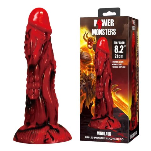 Dildo silikonowe z wypustkami 21cm Power Monsters Minotaur BAILE