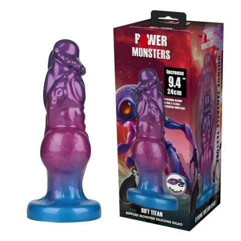 Dildo silikonowe pompowane 24cm Power Monsters Rift Titan BAILE