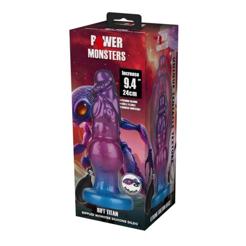 Dildo silikonowe pompowane 24cm Power Monsters Rift Titan BAILE