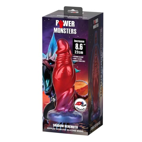 Dildo silikonowe nadmuchiwane 22cm Power Monsters Shadow Behemoth BAILE