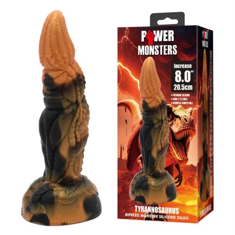 Dildo silikonowe teksturowane 20.5cm Power Monsters Tyrannosaurus BAILE