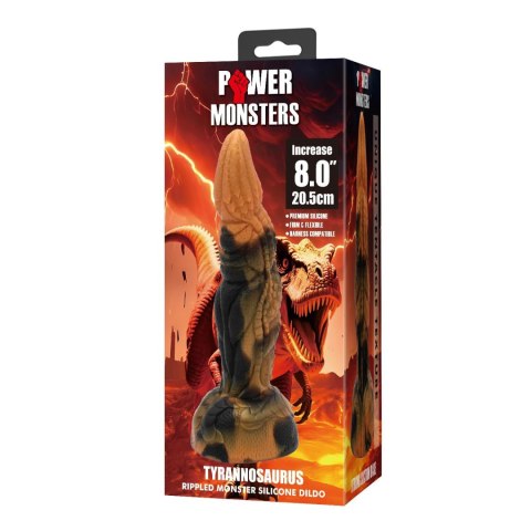 Dildo silikonowe teksturowane 20.5cm Power Monsters Tyrannosaurus BAILE