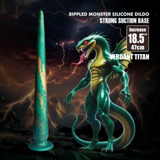 Dildo pokryte łuskami 47cm Power Monsters Verdant Titan BAILE