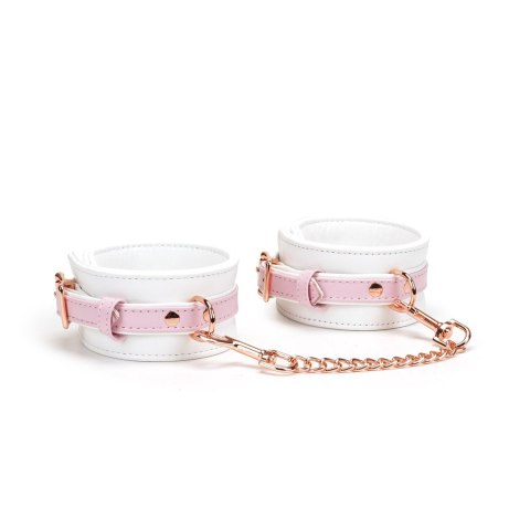 Kajdanki White & Pink Fairy Goat Leather Hand Cuffs Liebe Seele Liebe Seele