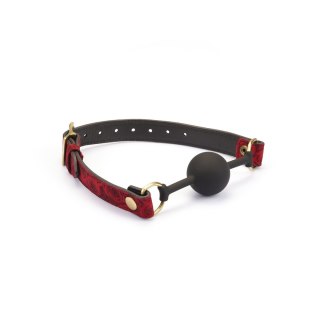 Kinbaku Ukiyoe Bal Gag With Red Rosy Leather Straps Liebe Seele Liebe Seele
