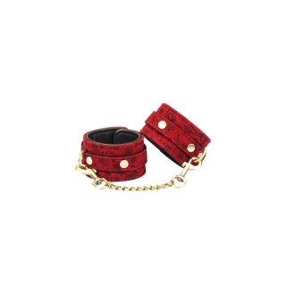 Kinbaku Ukiyoe Red Rosy Lamb Leather Handcuffs Liebe Seele Liebe Seele