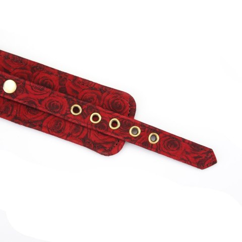 Kinbaku Ukiyoe Red Rosy Lamb Leather Handcuffs Liebe Seele Liebe Seele