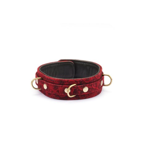 Kinbaku Ukiyoe Red Rosy Leather Collar And Leash Liebe Seele Liebe Seele