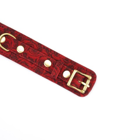 Kinbaku Ukiyoe Red Rosy Leather Collar And Leash Liebe Seele Liebe Seele