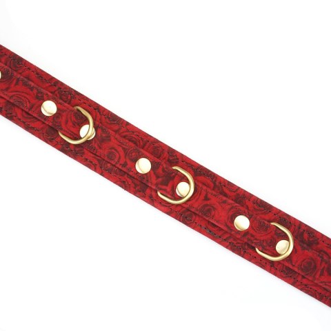 Kinbaku Ukiyoe Red Rosy Leather Collar And Leash Liebe Seele Liebe Seele