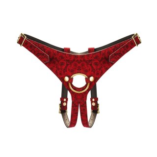 Kinbaku Ukiyoe Red Rosy Leather Strap On Harness Liebe Seele Liebe Seele
